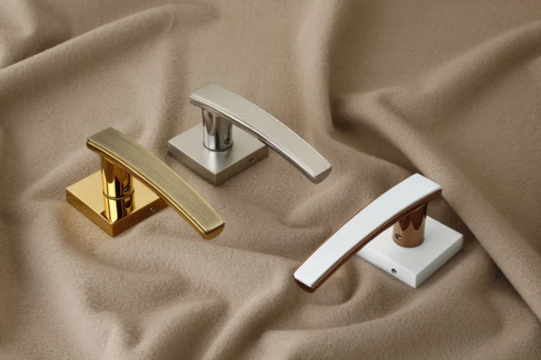 GARIS Square Rose Handles For Main Door | Main Door Pull Handle | Wooden Door Handle | Door Handle I CP 2T I PVD I Gold Antique Brass I White PVD Chocolate Finish