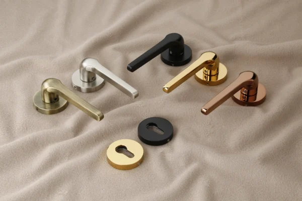 GARIS Door Rose Handle For Main Door | Main Door Pull Handle | Wooden Door Handle | Door Handle I Black I Rose Gold I Satin Finish